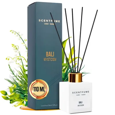 Produktbild von SCENTFUME Raumduft mit Duftstäbchen, Fernöstliche Pflanzen, Maiglöckchen, 110 ml