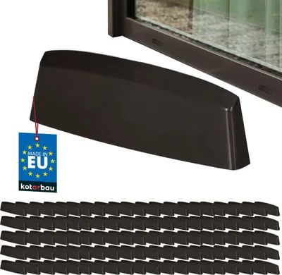 Immagine prodotto di KOTARBAU® Set di 100 tappi per fessure d'acqua Tappi per fori di scarico della finestra 45 mm ASA plastica Marrone Drenaggio della finestra Drenaggio della finestra Coperchio di protezione in PVC