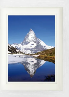 Produktbild von Berge Gerahmtes Bild Mit Edlem Passepartout | Wand-Bilder | Im Bilderrahmen - Matterhorn Mit Riffelsee (40 x 30 cm)
