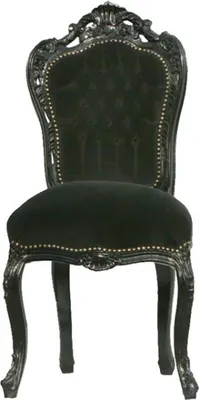 Produktbild von Casa Padrino Barock Esszimmer Stuhl Schwarz / Schwarz - Möbel Barockstil
