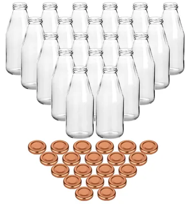 Zdjęcie produktu dla Solidchoice - Zestaw 20 szklanych słoików - pojemność 500 ml, z zakrętką