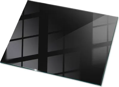 Produktbild von Farbe schwarz glatt– Küchenarbeitsplatte – Glasplatte Küche – Glasarbeitsplatte – Küchenplatte Glas – Arbeitsfläche Glas – Pflegeleicht – 80x60 cm