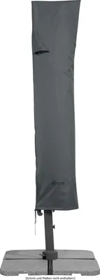 Produktbild von Schutzhülle Schneider Schirme Premium für Ampelschirm bis Ø 400 cm / 300 x 300 cm anthrazit, wasserdichtes Polyester-Spe
