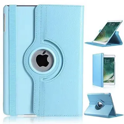 Productafbeelding van Hemelsblauwe iPad-hoes – Tablethoes – Geschikt voor Apple iPad – 360° draaibare standaard – Lichtblauw – Beschermhoes voor iPad 5e generatie – 9,7 inch – CHPN