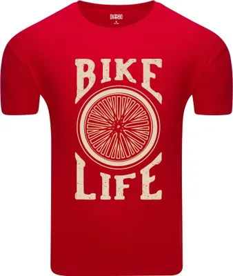 Produktbild von Diarbo Herren T-Shirt mit Fahrradliebhaber Druck Fahrradleben Rot Gr.L