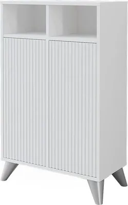 Image de Armoire Midischrank Vicco Leano Blanc 60x97cm avec 2 portes, Model 52132