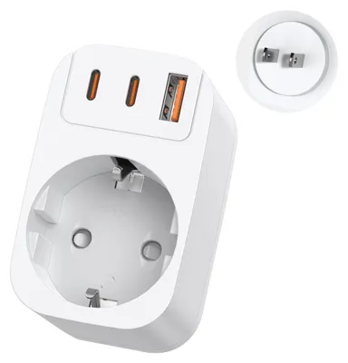 Productafbeelding van Reisadapter Duitsland/EU naar Japan met 3 USB Poorten