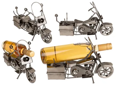 Zdjęcie produktu dla Metalowy uchwyt na butelkę, motocykl III