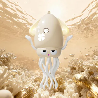 Produktbild von Tanzender krabbelnder Oktopus LED Musik interaktives Spielzeug Weiß.
