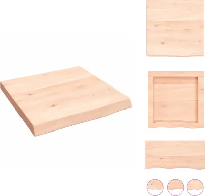 Obrázek produktu pro vidaXL Nástěnná police 40x40x(2-4) cm dubový masiv neošetřený - Nástěnné police