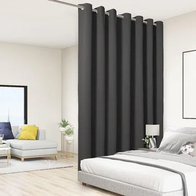 Produktbild von Famanu Verdunkelungsgardine thermisch isoliert und schalldicht – 2,74 m breit x 2,13 m hoch, 1 Paneel