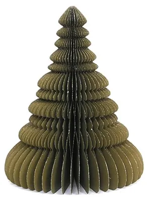 Only Natural – Wabenpapier-Weihnachtsbaum – Grün – 30 cm – Ansicht 1