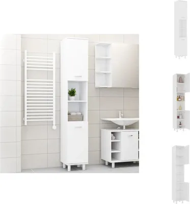 Obrázok produktu pre vidaXL Kúpeľňová skrinka biela 30x30x179 cm materiál na báze dreva - Kúpeľňové nábytkové zostavy