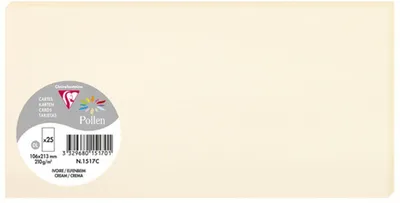 Produktbild von Pollen by Clairefontaine Karte DIN Lang elfenbein 210 g/qm 25 Karten
