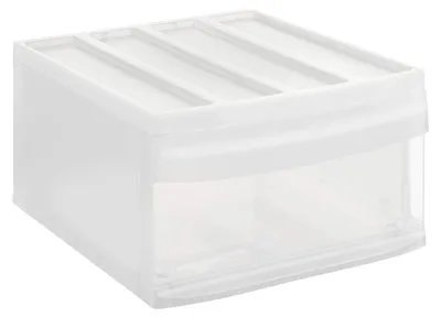 Immagine prodotto di Contenitore Ladebox, capacità 1 litro, in plastica (PP), senza BPA, trasparente, dimensioni L (39,5 x 34,0 x 20,3 cm)