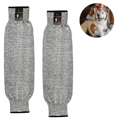 Produktbild von Paar schnittfeste Strickärmel, Schutzärmel mit Daumenschlitz, beugen Schürfwunden, Kratzern und Hautirritationen vor, UV-Schutz