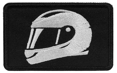 Image de SCHNORR Patch Velcro « Helmet Icon » 80 - 50 mm - symbole de casque brodé