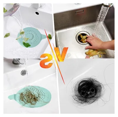 Produktbild von 3 Stück Abflusssieb Dusche Haarfänger Silikon, Universal Badewanne Abflussabdeckung, Abfluss Haarfänger mit Saugnäpfen für Küche, Dusche, Badewanne