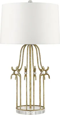 Produktbild von Elstead Stella Tischleuchte E27 Gebeiztes Gold Creme