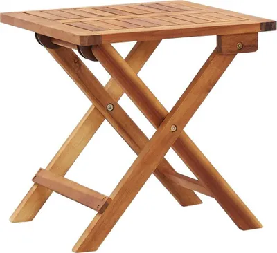 A wooden folding table on a white background.