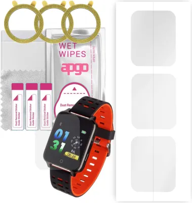 Produktbild von apgo 3 Stück Schutzfolie, klar, kompatibel mit Garett Sport 26 Smartwatch, Hydrogel Displayschutzfolie mit Positionierhilfe, Displayfolie, robust und kratzfest