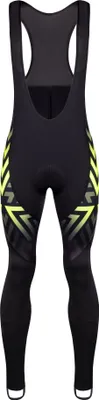 Produktbild von FORCE Radhose SPIKE mit Pad schwarz-gelb +5 °C bis +15 °C %%% : Größe - M Größe: M