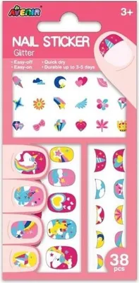 Produktbild von Glitzernde Einhorn-Nagelaufkleber, Avenir