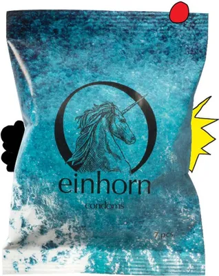 Produktbild von einhorn BALI Kondompackung, Männliches Kondom, weich, Transparent, Latex, 54 mm, 7 Stück(e)