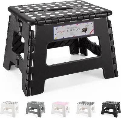 Image de Tabouret pliable pour enfants, antidérapant, 21,5 cm, en plastique, idéal pour la cuisine et la salle de bain