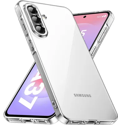 Produktbild von CLM-Tech Hülle kompatibel mit Samsung Galaxy A37 5G - keine Vergilbung Stoßfeste Schutzhülle - Transparente Handyhülle aus TPU Gummi mit harter PC Rückseite ( Durchsichtig )