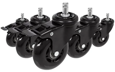 Obrázok produktu pre hjh Kancelárske stoličky na kolieskach 5x ROLO SKATE S 11mm/75mm náhradné kolieska pre kancelárske stoličky na parkety, laminátové podlahy, dlaždice alebo kamenné podlahy