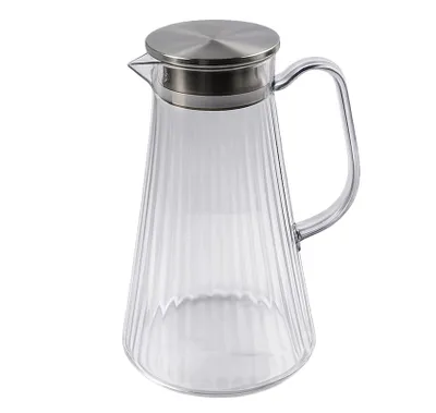Produktbild von Wasserkrug mit Deckel 1,5L Kunststoff Transparent Getränkekaraffe Saftkrug