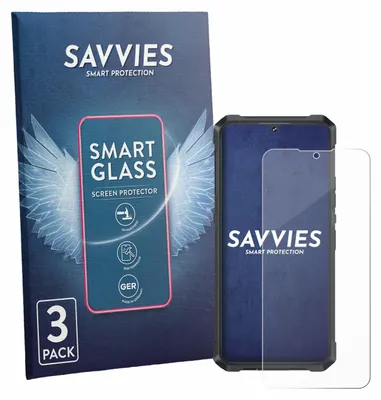 Produktbild von 3x Savvies Schutzglas Folie für Cubot King Kong ES 3 9H Panzer Schutzfolie Glas Displayschutz klar transparent