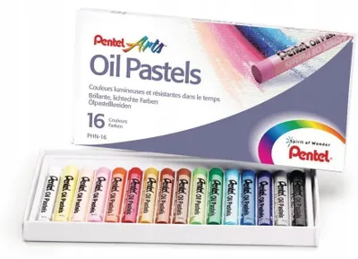 Produktbild von Pentel Ölpasten Zeichenset mit 16 Farben, leicht verblendbar
