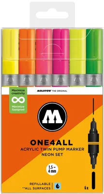 Zdjęcie produktu dla Molotow Acrylic Twin One4All Neon Set