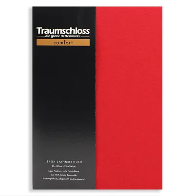 Produktbild von Traumschloss Comfort Jersey Spannbettlaken 90-100 x 200 cm rubin 100% Baumwolle