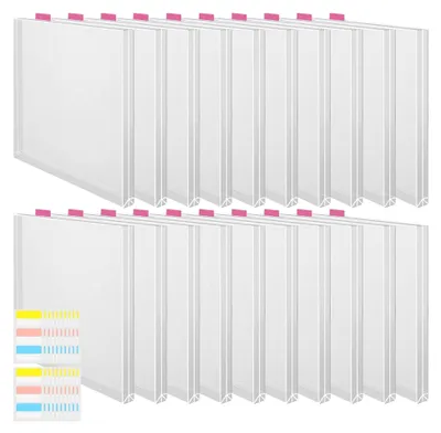 Produktbild von Organizer für Scrapbook-Papier – transparenter Blatthalter, 30,5 x 30,5 cm, Registerkarten für Basteldateien | Kunstaufbewahrungsbinder, Dokumenten-Organizer für Sammelalben und Blattsortierung