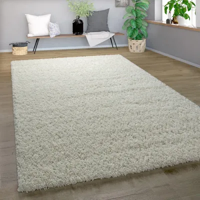 Produktbild von Shaggy Teppich Hochflor Langflor Hochwertig Hohe Fadendichte Uni Schimmer Creme Grösse 70x250 cm