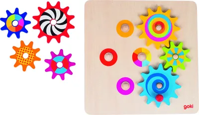 Produktbild von Goki ZahnradspielJeu des engrenages, Zahnradsatz, 3 Jahr(e), Holz, 8 Stück(e), 260 g