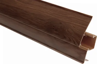 Produktbild von LEMAL Sockelleisten Sparpaket, PVC 65x23mm - Fußleisten mit Kabelkanal - (10 Meter 8643 Holzoptik Erle dunkel) Vinylboden Wandabschlussleisten