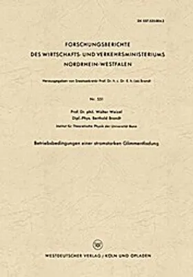 Image de Betriebsbedingungen einer stromstarken Glimmentladung