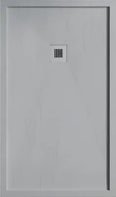 Produktbild von Mineralguss-Duschwanne extra flach mit Rand SARIN GRAU 70x180 cm  Auslaufschutz in Farbe