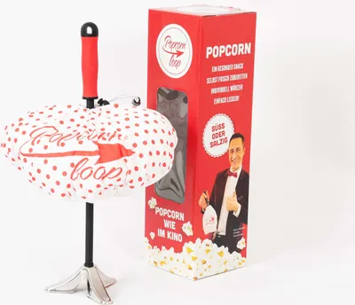 Produktbild von Der Popcornloop mit Punkten Haube - Popcornmaschine für Popcorn Mais Zuhause Kino Retro Heimkino Popcornmaker Popcornzubereitung