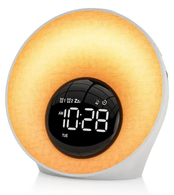 Daglichtwekker mit Sonnenaufgang, 2 Weckzeiten, 30 Geräusche