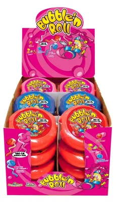 Zdjęcie produktu dla Guma do żucia Funny Candy Bubble'n Roll Tongue Painter 24x58g o smaku gumy balonowej