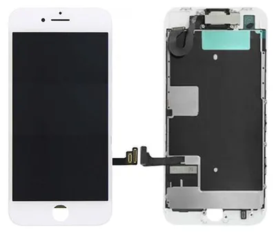 Produktbild von Apple iPhone 8 LCD Display + Touchscreen inkl. Kleinteile vormontiert weiß (Pulled Original)