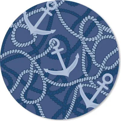 Produktbild von MuchoWow® Mauspad Mousepad Muster - Anker - Seil 40x40 cm - Mousepads - Maus Mat - Pad - Mausunterlage - Schreibtisch Accessoires