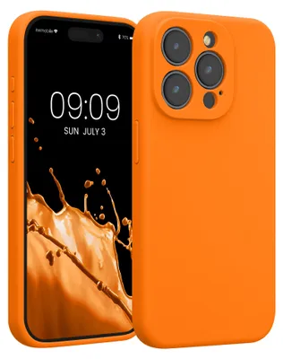Produktbild von kwmobile Hülle kompatibel mit Apple iPhone 15 Pro - Hülle Silikon gummiert - Handyhülle - Handy Case in Fruity Orange