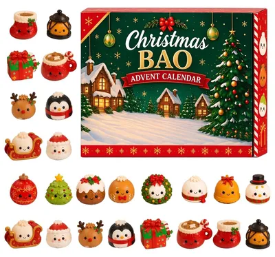 Obrázok produktu pre Squishy adventný kalendár 2026 24 dní Dumpling vianočný kalendár A