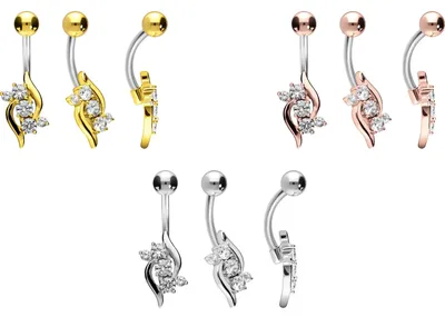 Produktbild von Bauchnabelpiercing Titan Bananabell mit 925er Silber-Design DESIGN
